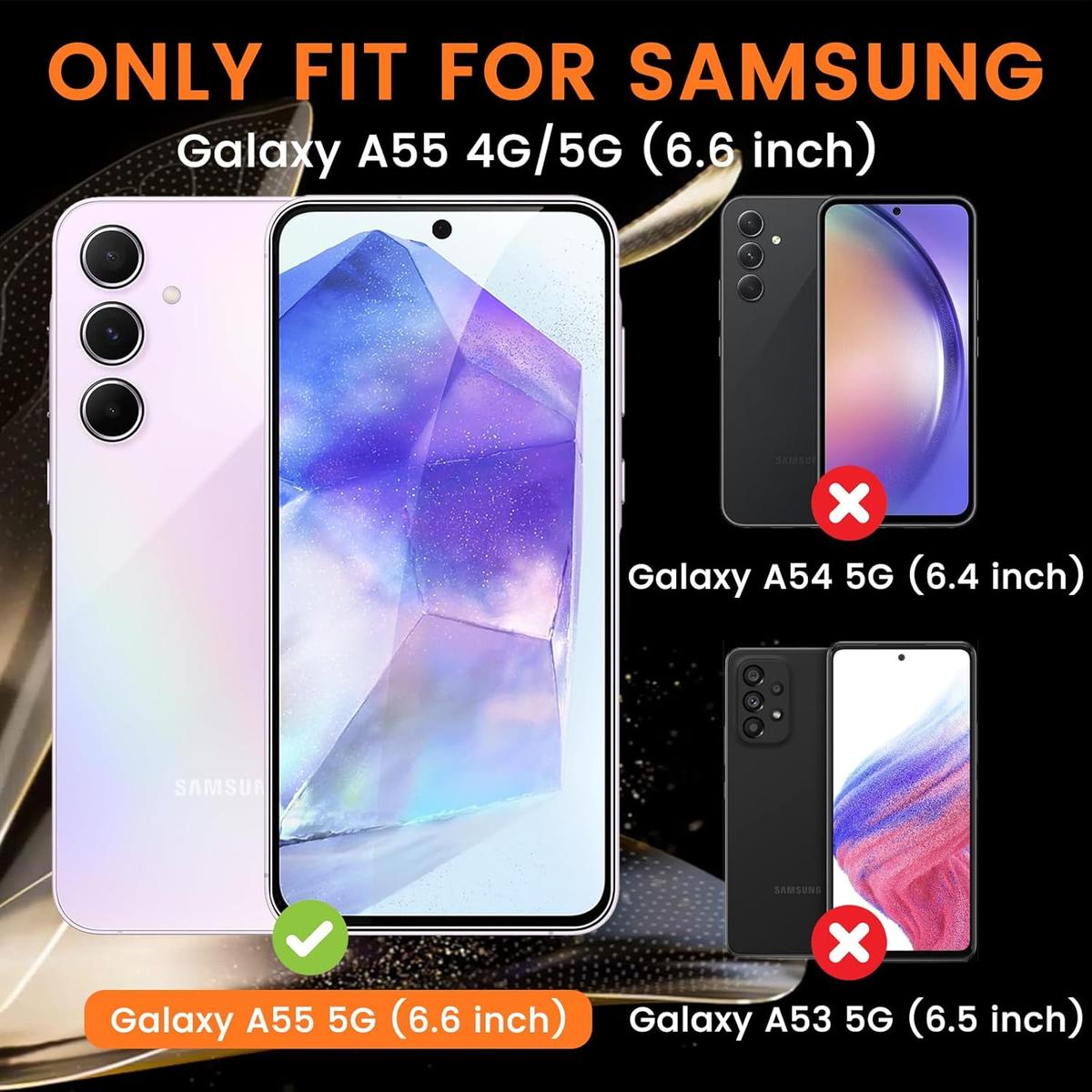 Tempered Glass Screen Protector for Samsung Galaxy A55 – Shatterproof, Scratch Resistant & HD Clear, photo 2 of 3