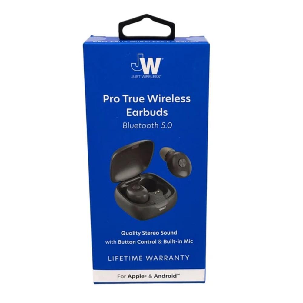 JW True Wireless Pro Bluetooth 5.0 Earbuds – Button Control, Built-in Mic – Black, photo 3 of 4
