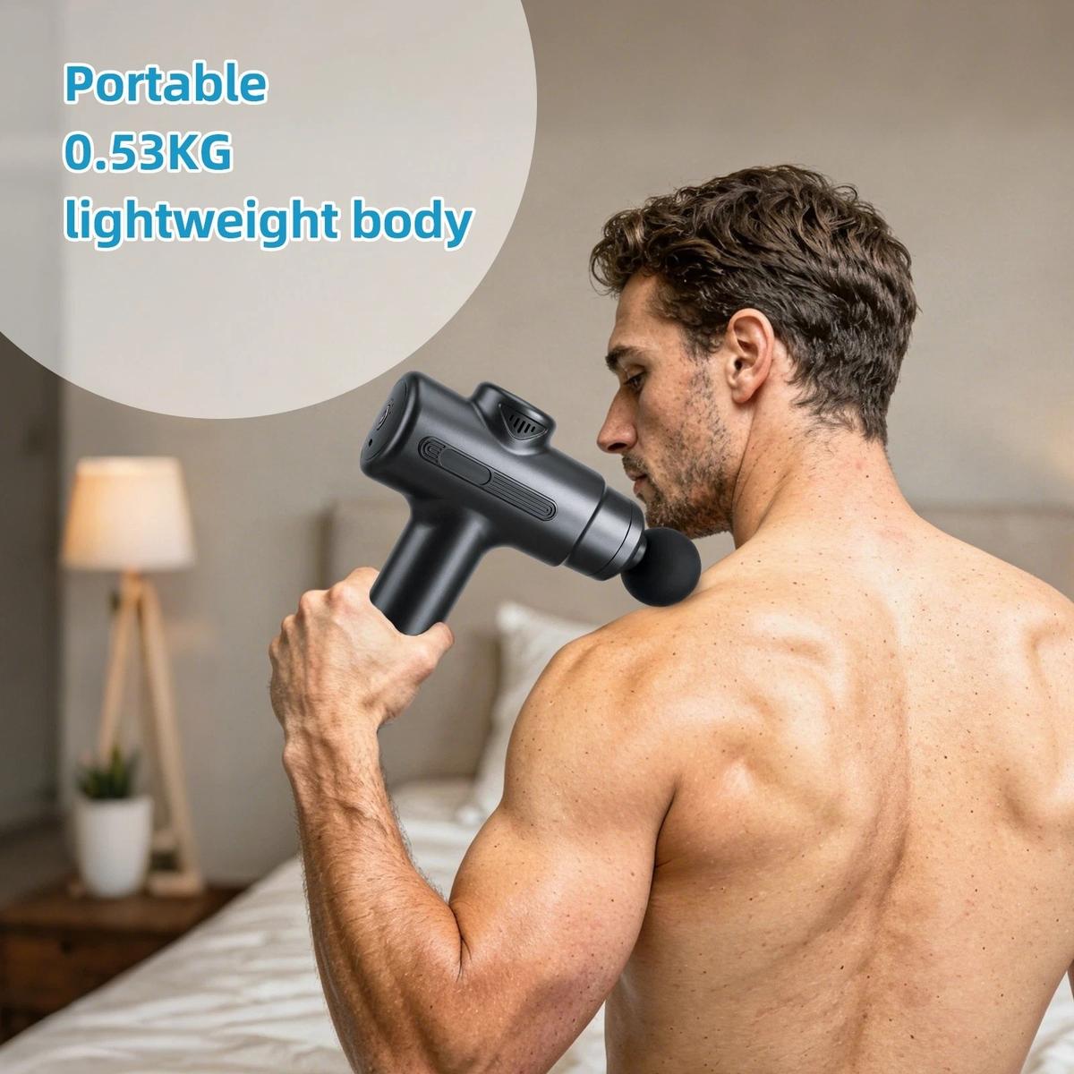 Massage Gun Percussion Massager Deep Tissue Muscle Vibrating Relaxing + 4 Heads, photo 5 of 5