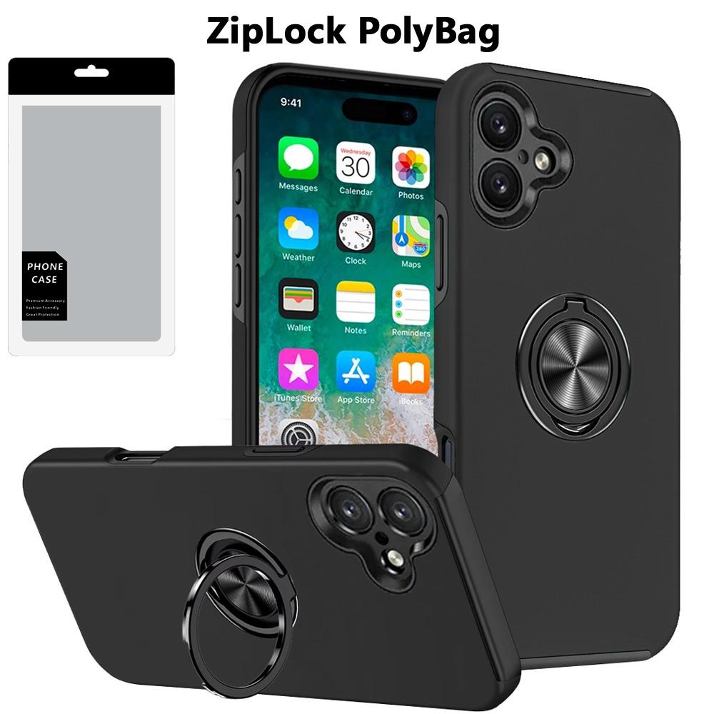 iPhone 16 Plus 6.7" CHIEF Oil Painted Case | Magnetic Ring Stand Hybrid Cover | Shockproof Tribal Art Design