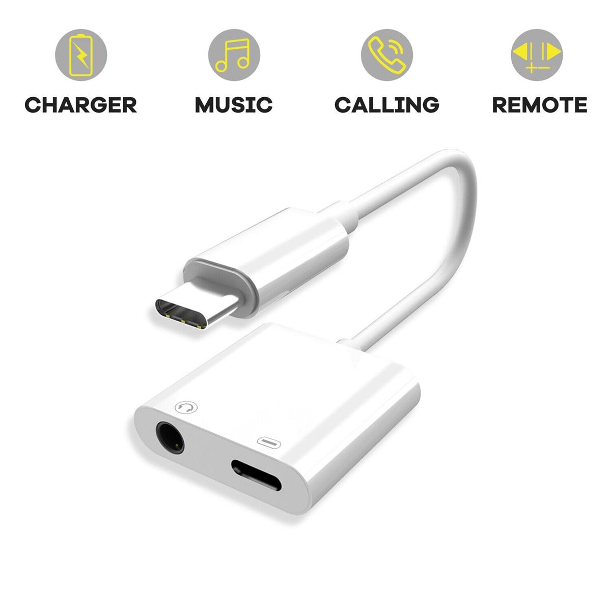Lightning to Headphone Adapter 3.5mm Jack Headphone Adapter 2 in 1 Earphone and Charging Splitter