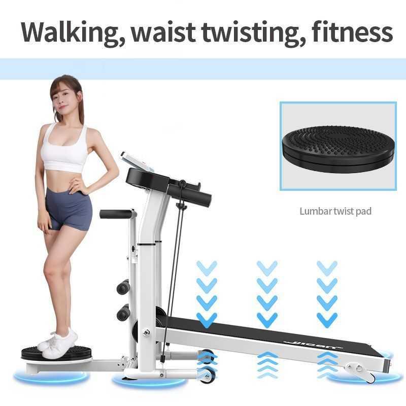 Walk RunningTreadmill home fitness folding motorized treadmill 120kg #303 Black color