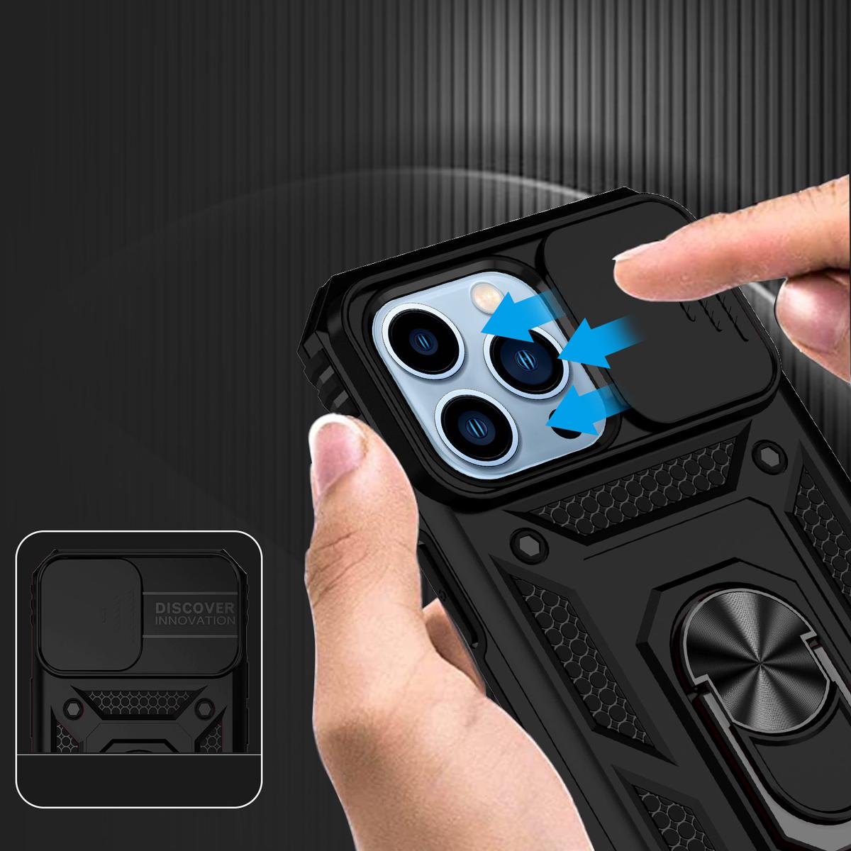 Apple iPhone 12 Pro Max 6.7" Rugged Magnetic Ring Stand Case with Camera Protection, photo 5 of 7