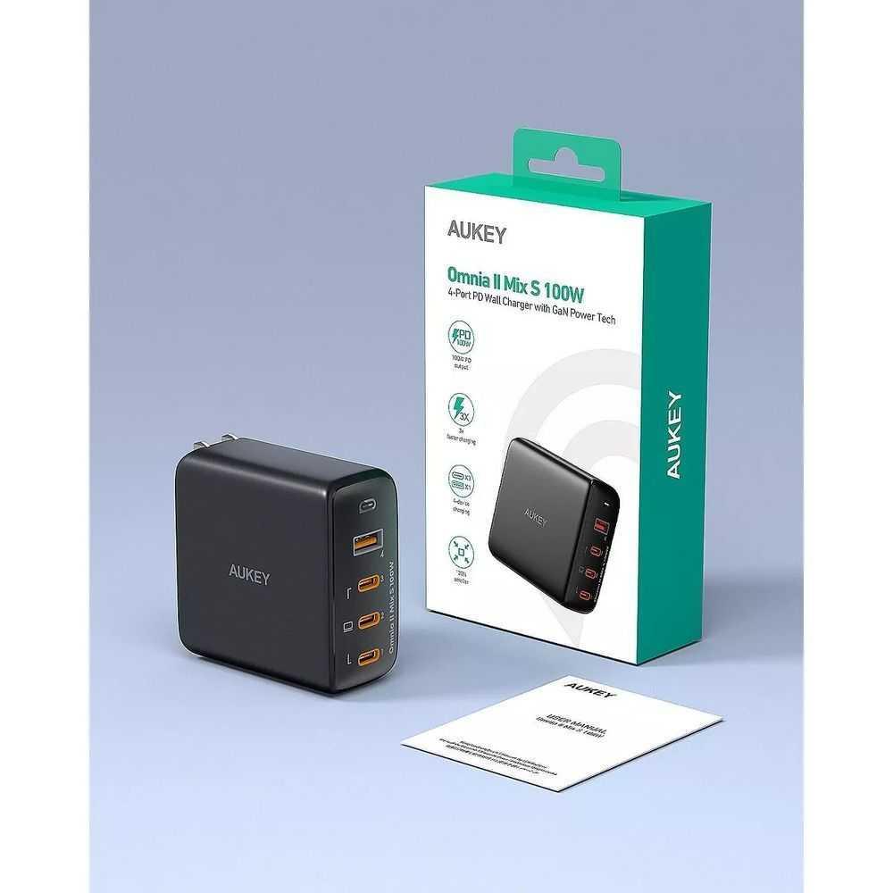 AUKEY PA-B7S VoltApex II Mix S 100W 4-Port PD Wall Charger