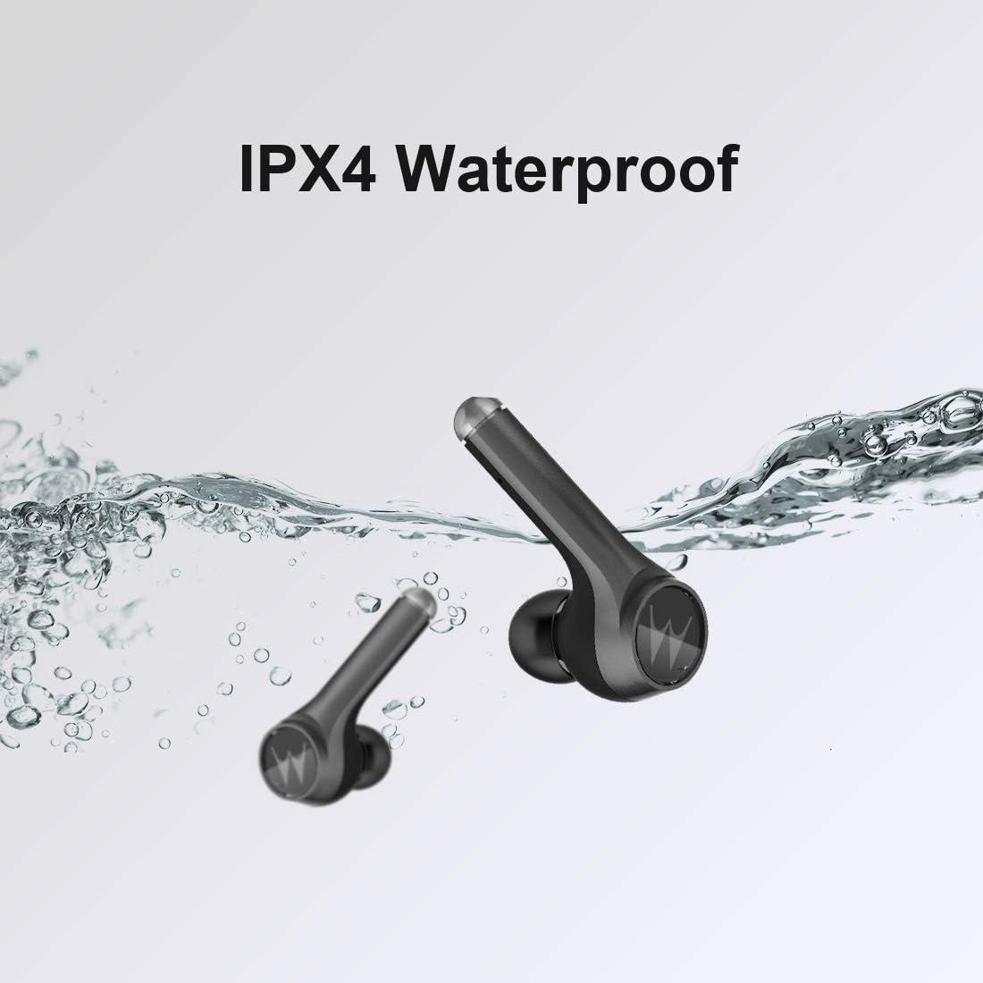 Short Description (*) MOTOROLA VerveBuds 800 True Wireless Earbuds with Wireless Charging Case Comfortable Earbuds Crystal Clear Sound Quality Full Control IPX4 Waterproof Bluetooth 5.0 Lightweight Earphones Black, photo 3 of 6
