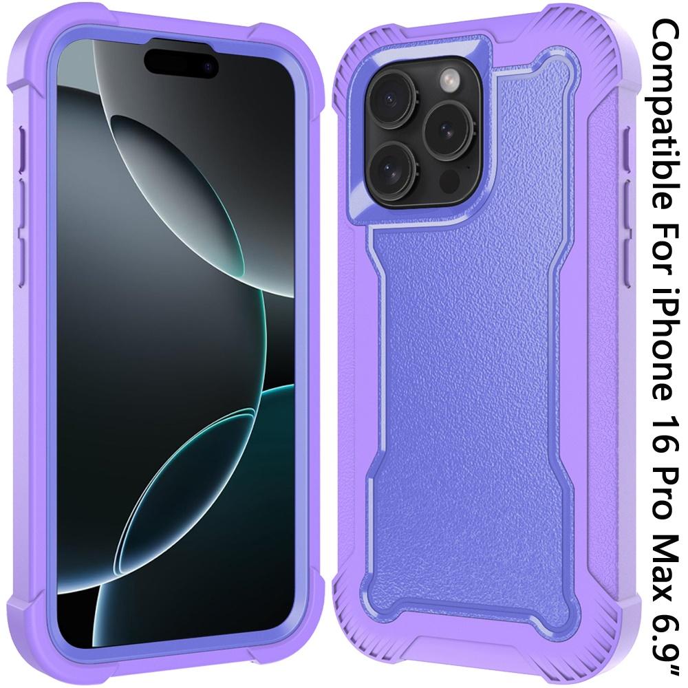 iPhone 16 Pro Max 6.9-Inch Sturdy Thick 3-in-1 Tough Hybrid Case – Heavy-Duty Rugged Shockproof Cover with Triple-Layer Protection, photo 8 of 9