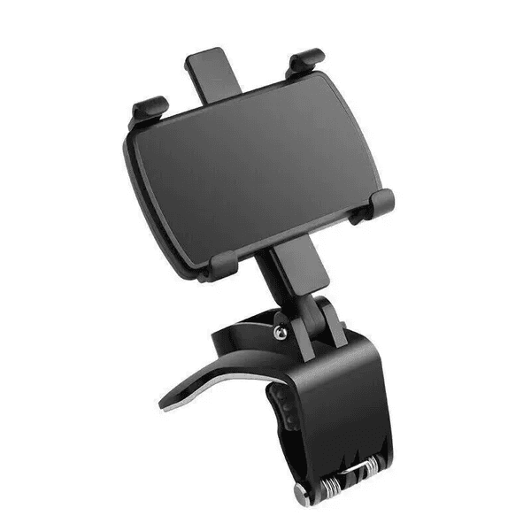 Adjustable Dashboard Clamp Phone Holder for Car, Fits 4 to 7 Inch Phones, Black