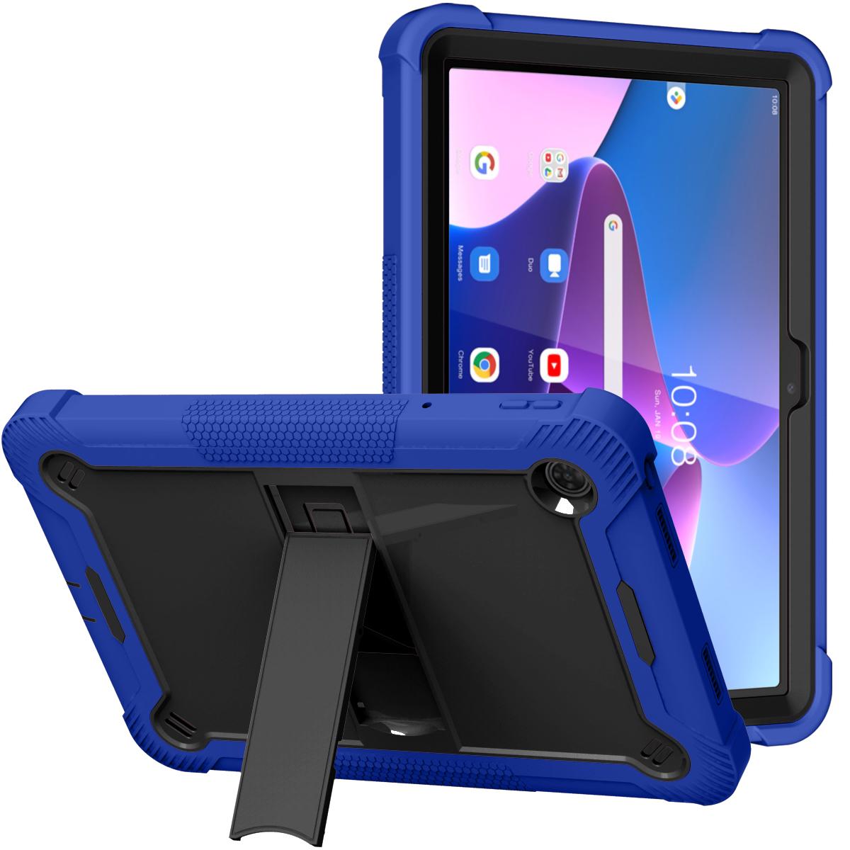 Samsung Galaxy Tab S9 Plus Tough Tablet Strong Kickstand Hybrid Case Cover - Dark Blue