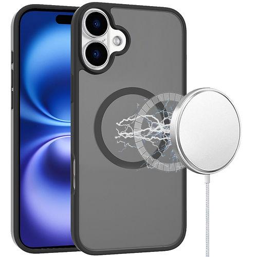 For iPhone 17 Luxury Magnetic Circle Matte Finish Shockproof Hybrid Case Cover
