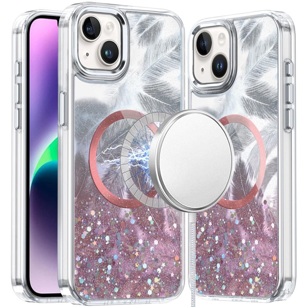 iPhone 14 PLUS Epoxy Glitter Shimmer Hybrid Case with [Magnetic Circle] | Sparkling Shockproof Transparent Cover, photo 5 of 13