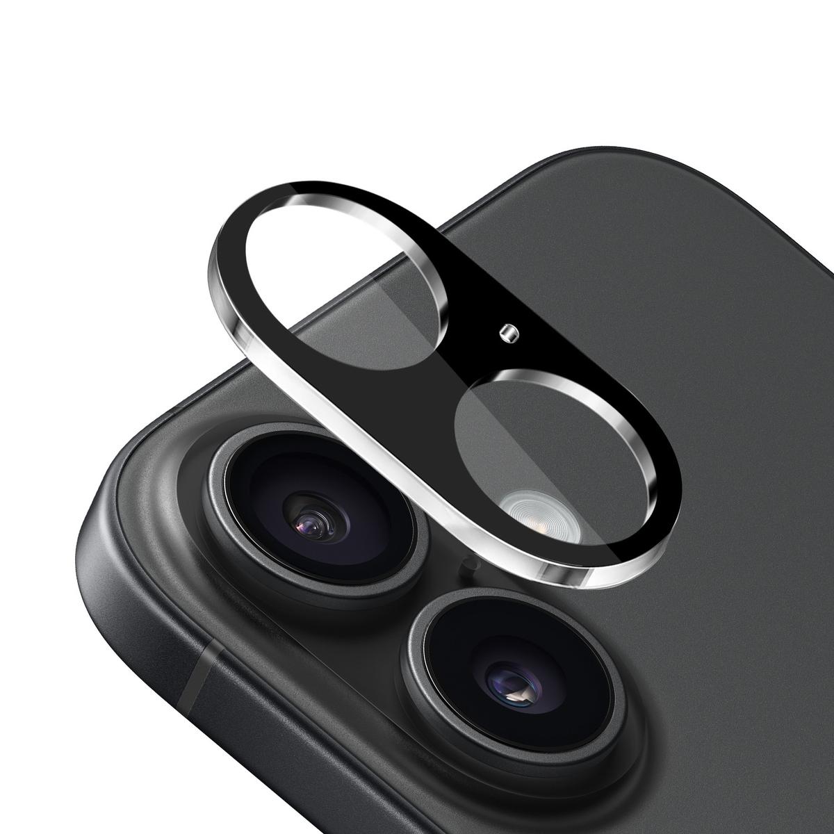 iPhone 16 6.1 inch Camera Lens Colored Edge Tempered(2.5D) - Black, photo 2 of 2