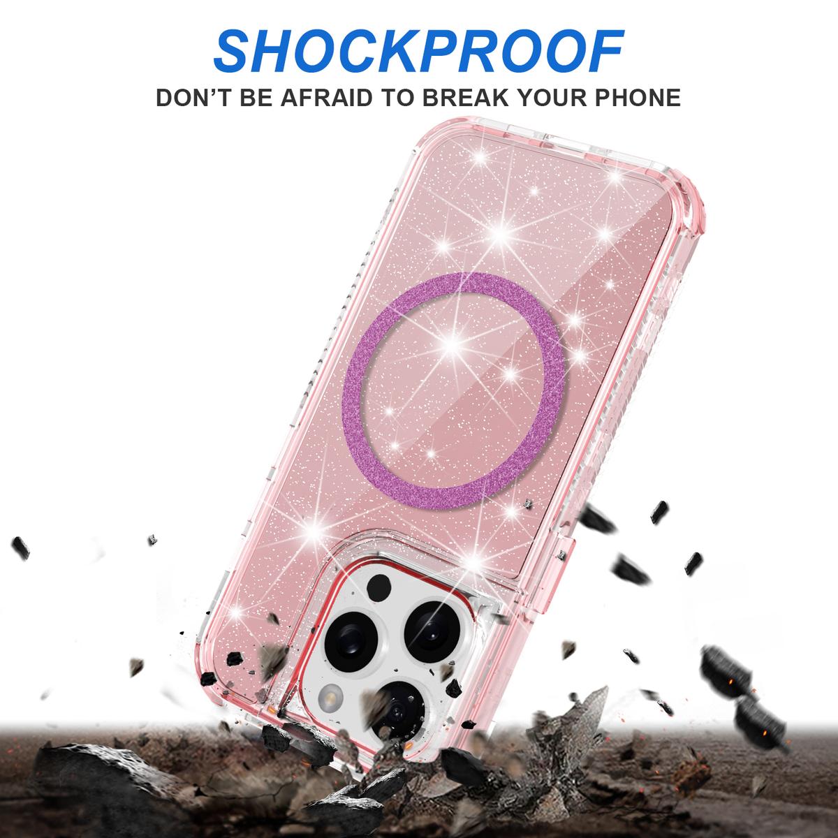 iPhone 14 Pro Max 6.7" Magnetic Space Gradient Hybrid Case – Two Tone Finish with Camera Protection, photo 4 of 7