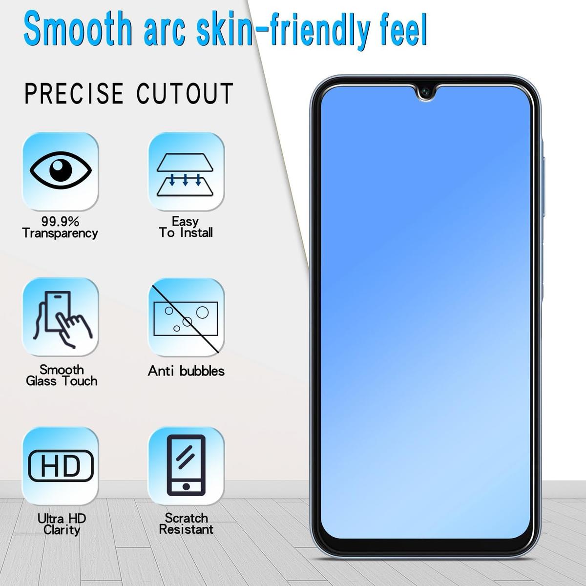 Pack of 3 Samsung Galaxy A16 Tempered Glass Screen Protectors – Ultra Durable, Anti-Scratch, HD Clarity & Easy Bubble-Free Install, photo 2 of 4