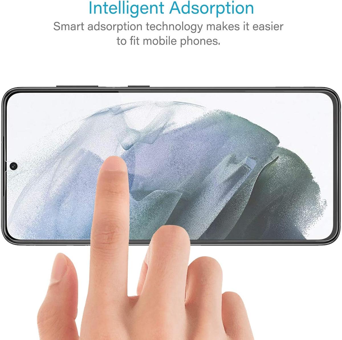 Pack of 3 Samsung Galaxy S21 Plus Tempered Glass Screen Protectors – Case Friendly, HD Clear & Bubble-Free Application, photo 3 of 4