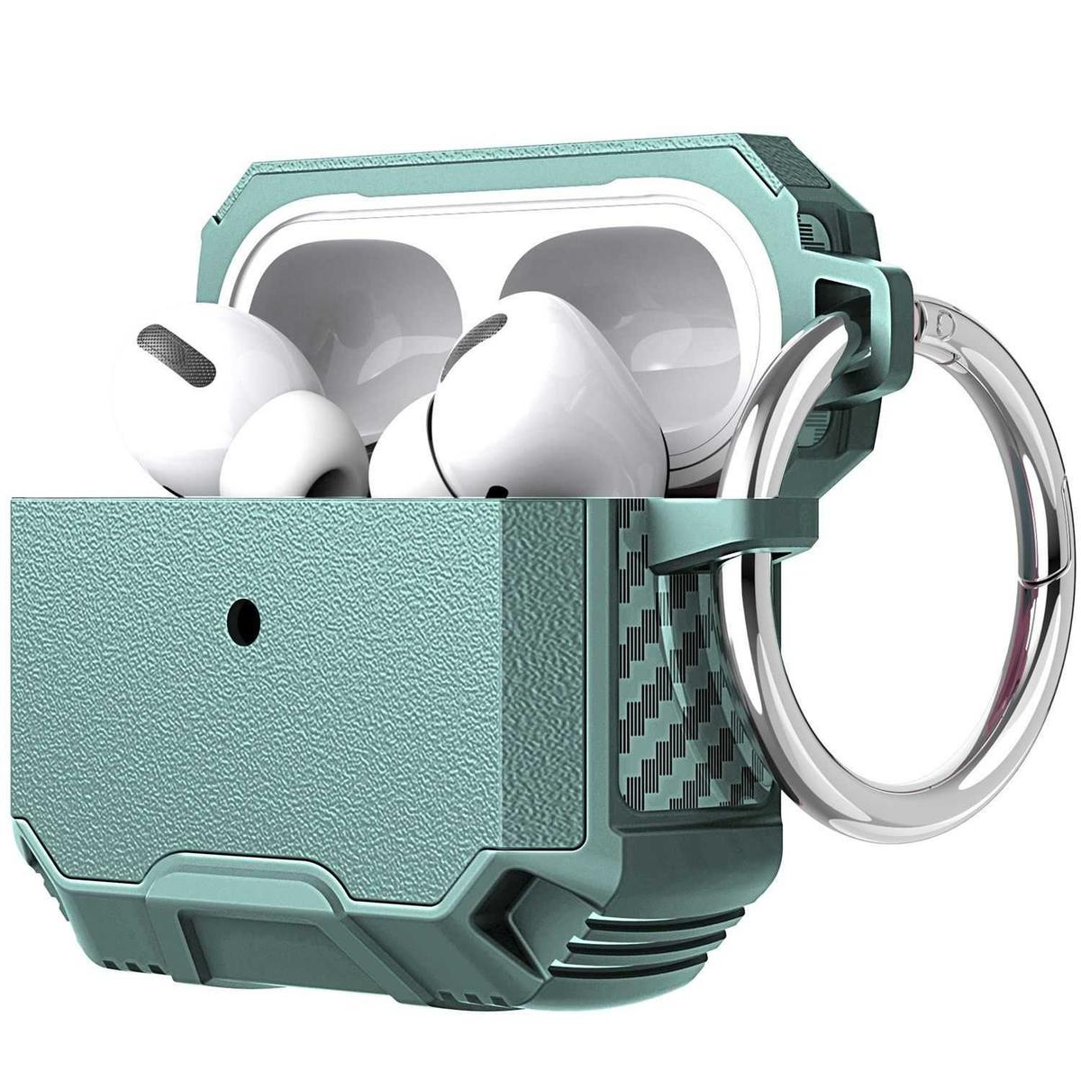 AirPods Pro Tough Heavy Duty Hybrid Case Cover - Teal/Teal, photo 3 of 4