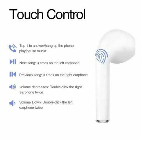 TWS True Wireless Bluetooth Stereo Earbuds with Charging Case - White, photo 5 of 6
