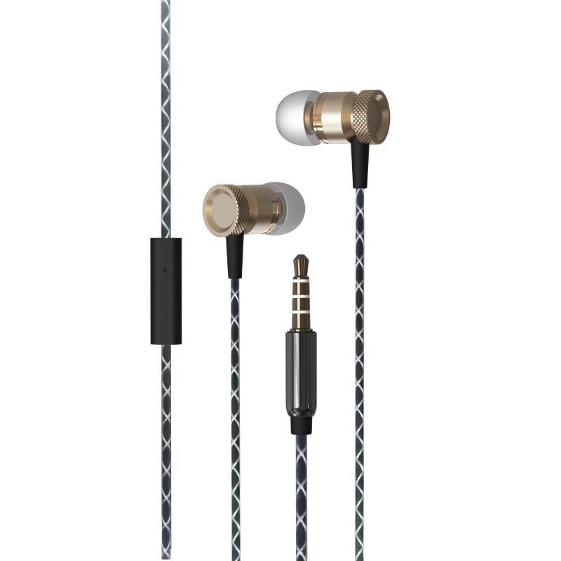 Metal Stereo Hands Free with Super Sound M08 - Gold