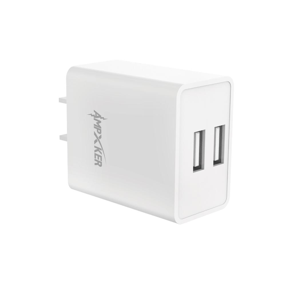 Dual USB Port - Adapter - 2 AMP - WHITE, photo 3 of 3