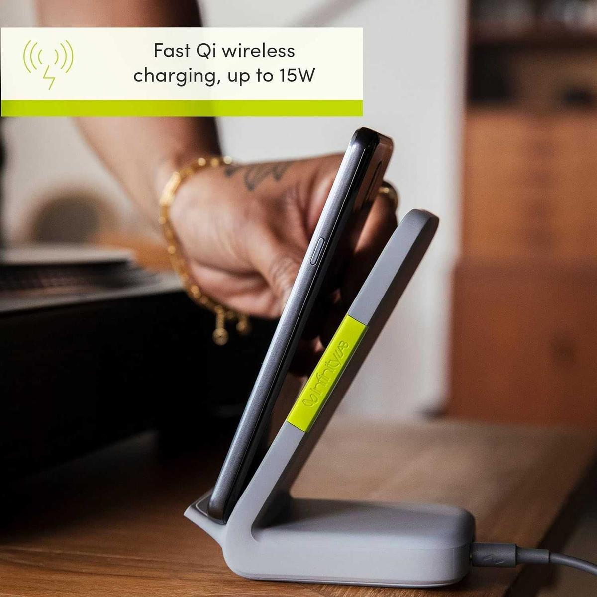 InstantStation Wireless Stand 33W PD USB-C and USB-A Compact Fast Charging Wireless Charger (Black), photo 2 of 3