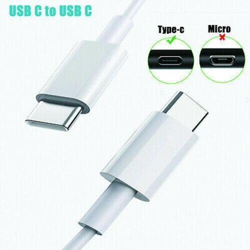 USB-C to USB-C Fast Charge Type C to Type C Cable Cord with Package in White, photo 3 of 10
