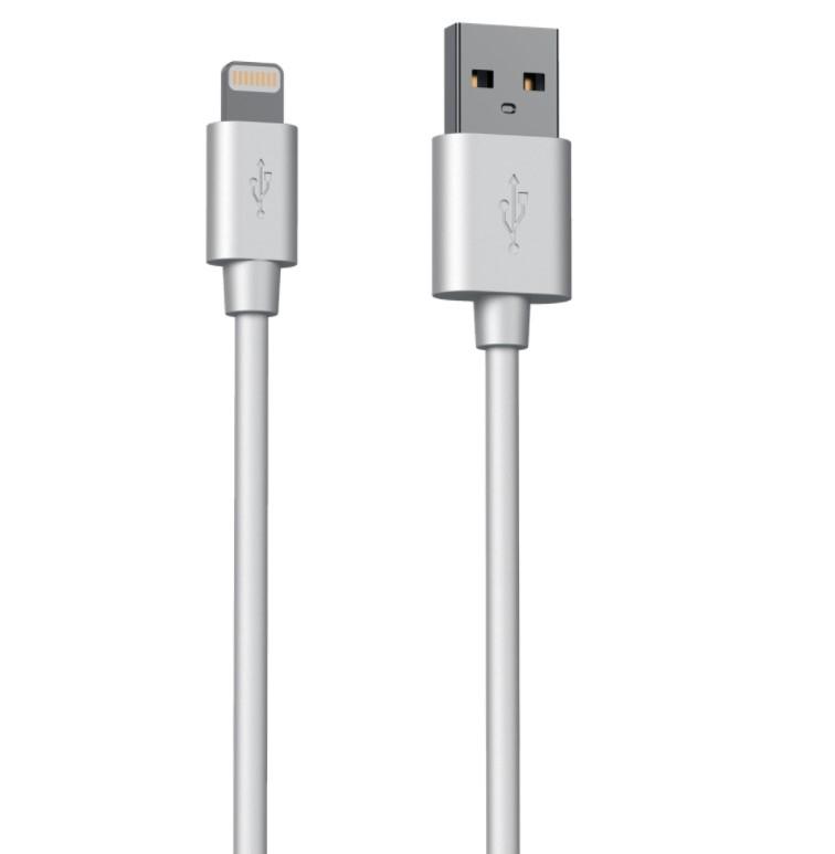 High Quality 6-Feet Rubberized iPhone Lightning 8 Pin Cable Cord in white without package