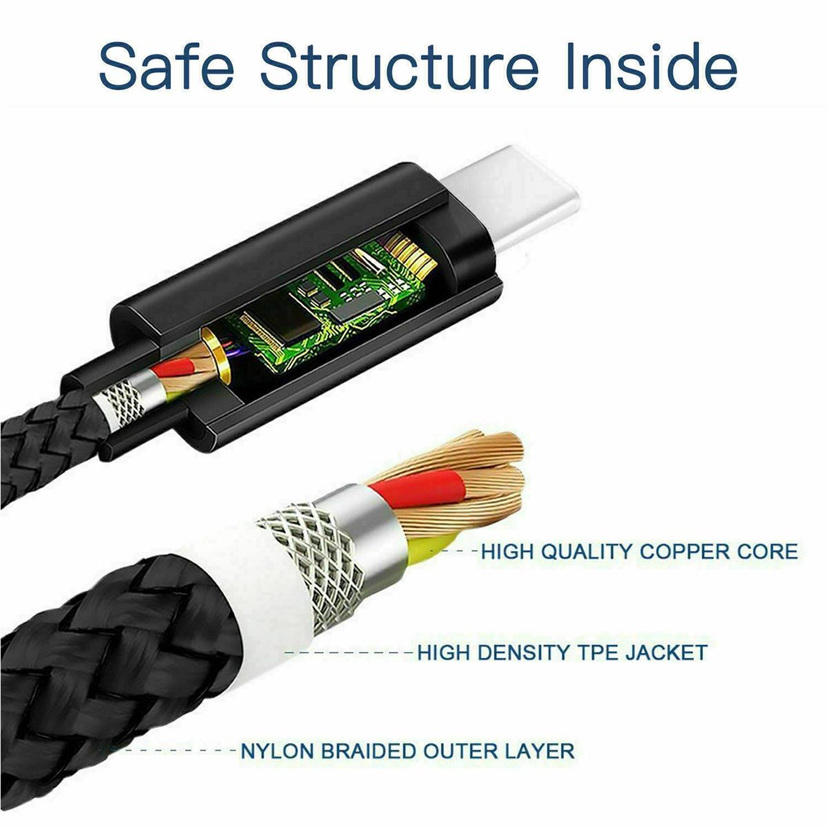Heavy Duty 6-feet Fabric Type-C cable - Blue, photo 5 of 7