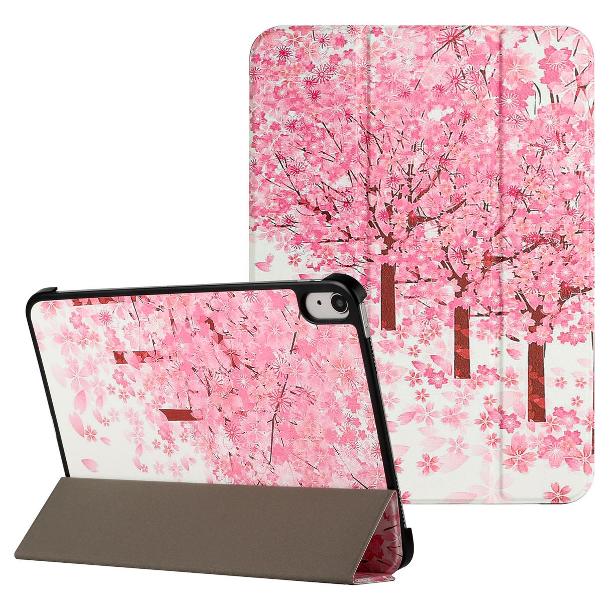Apple iPad Pro 13inch 2024 Trifold Magnetic Closure PU Leather Case Cover - Sakura Floral