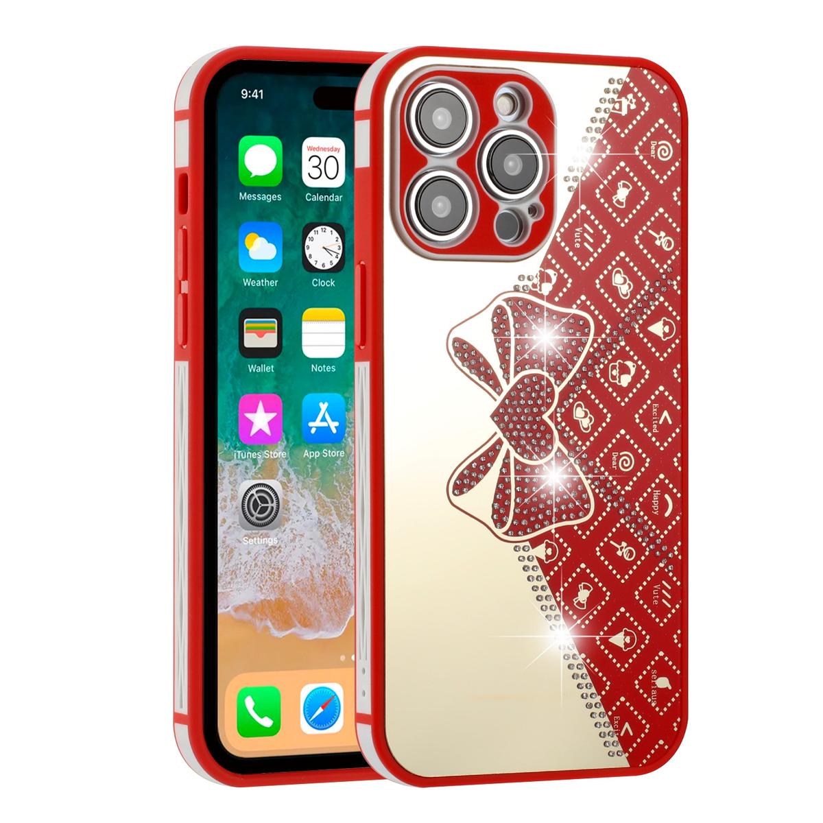 Apple iPhone 14 PRO 6.1" SPLENDID Glitter Bow Design Soft TPU Case Cover – Elegant & Sparkly, photo 10 of 10