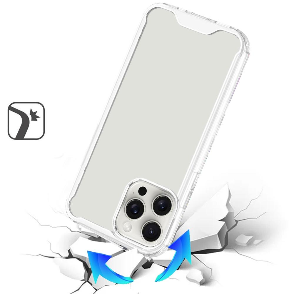 iPhone 13 Pro Max Colored Shockproof Transparent Hybrid Case – Clear Hard PC + Soft TPU Dual Layer Protection, photo 3 of 4