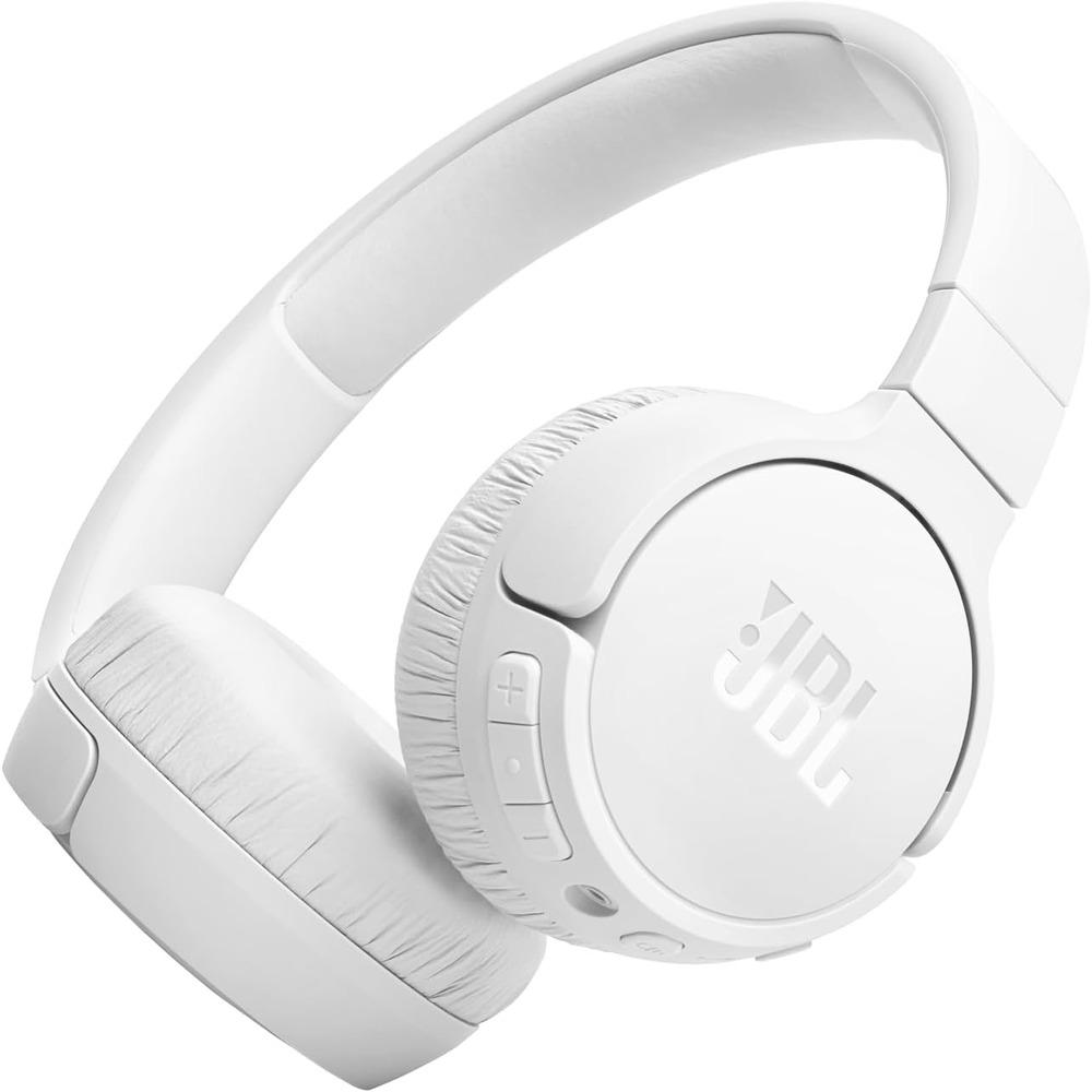 JBL TUNE 670NC - Adaptive Noise Cancelling with Smart Ambient Wireless On-Ear Headphones-WHITE