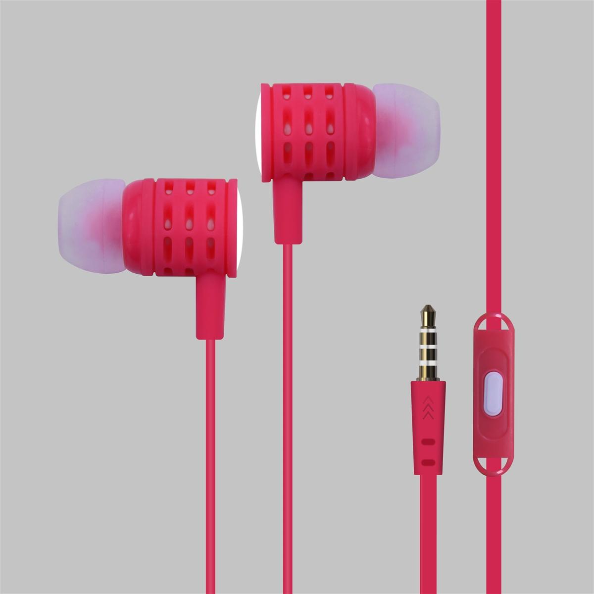 Universal 3.5mm Stereo Hands Free w/Extra Bass 750ST - Red, photo 2 of 3