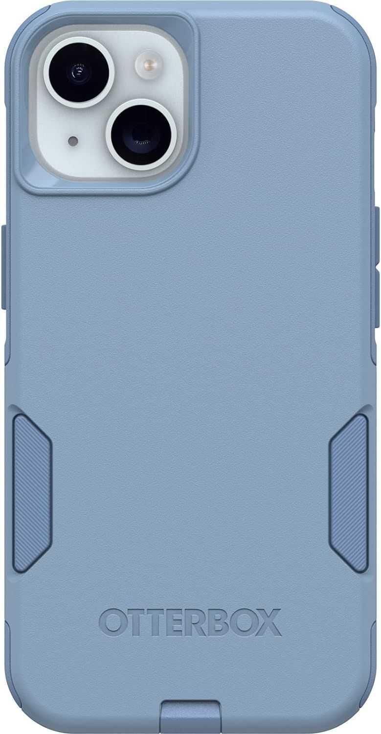 OtterBox iPhone 15, iPhone 14, and iPhone 13 Commuter Series Case - CRISP DENIM (Blue), slim & tough, pocket-friendly, with port protection