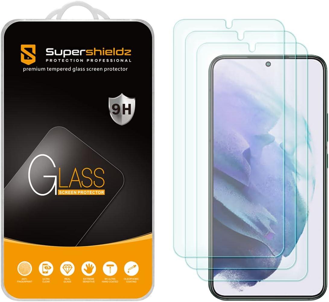 Pack of 3 Samsung Galaxy S22 Tempered Glass Screen Protectors – Case Friendly, HD Clear & Bubble-Free Application