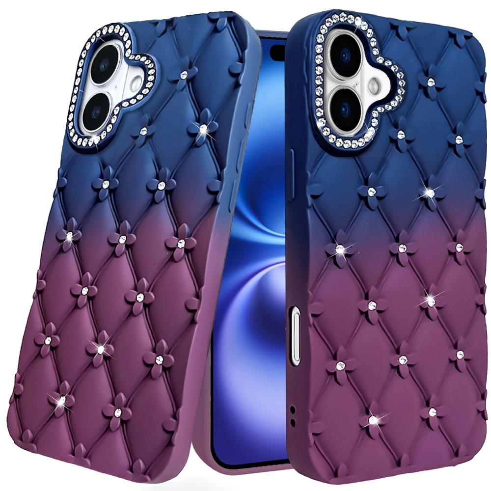 iPhone 17 Floral Joy Glitter Shimmer Leather Cases. Available in Multiple Colors., photo 2 of 4
