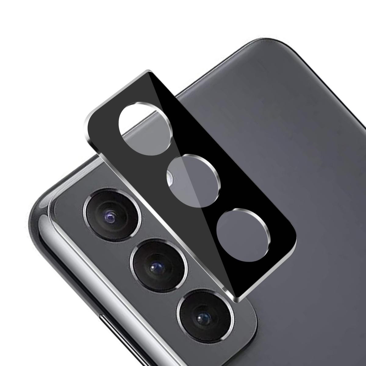 Samsung Galaxy S21/S21 5G Camera Lens Colored Edge Tempered Glass Protector - Black, photo 2 of 2
