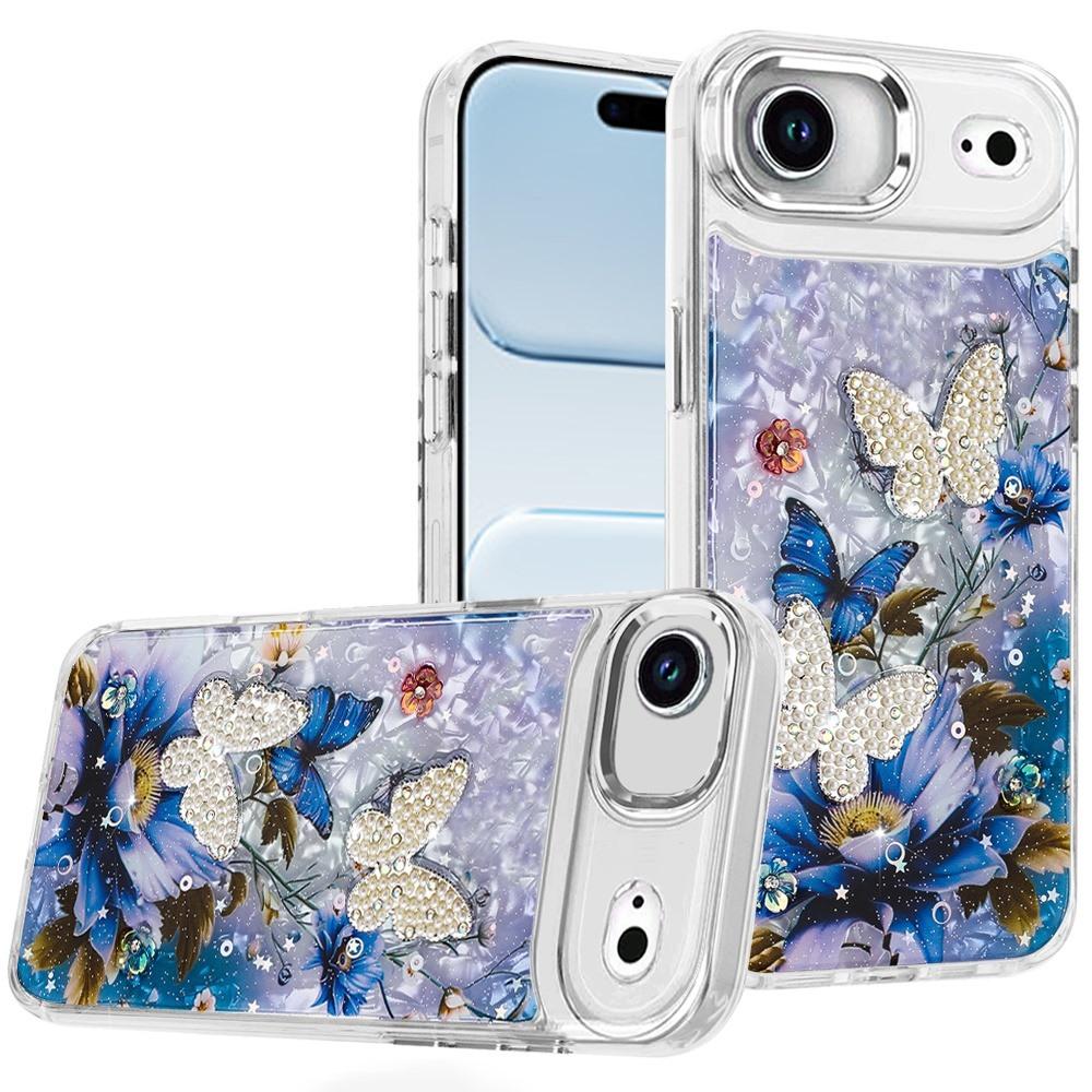 IPhone 17 Air Epoxy Glitter Butterfly Hybird Cases in Multiple Color