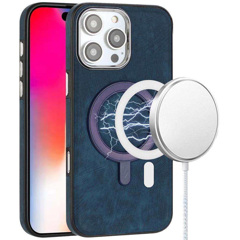 iPhone 16 Pro 6.3" Fashion PU Vegan Leather Case | Chrome Edged Slim Cover with Premium Look & Feel, photo 3 of 7