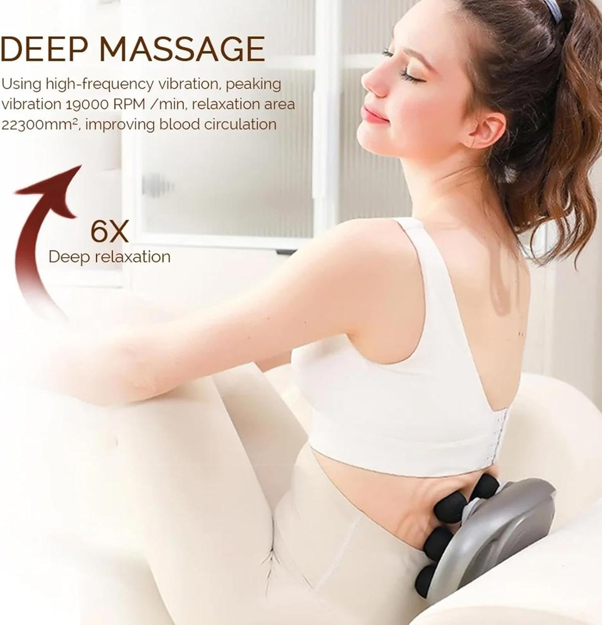 Handheld Full Body Massager 4-Head Massage Gun, photo 3 of 6