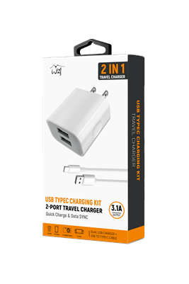 2 In 1 Fast Dual USB Wall Charger and Lightning Cable Cord For iPhone 12 Pro Max/ 12 Pro/ 12/ 12 mini in White