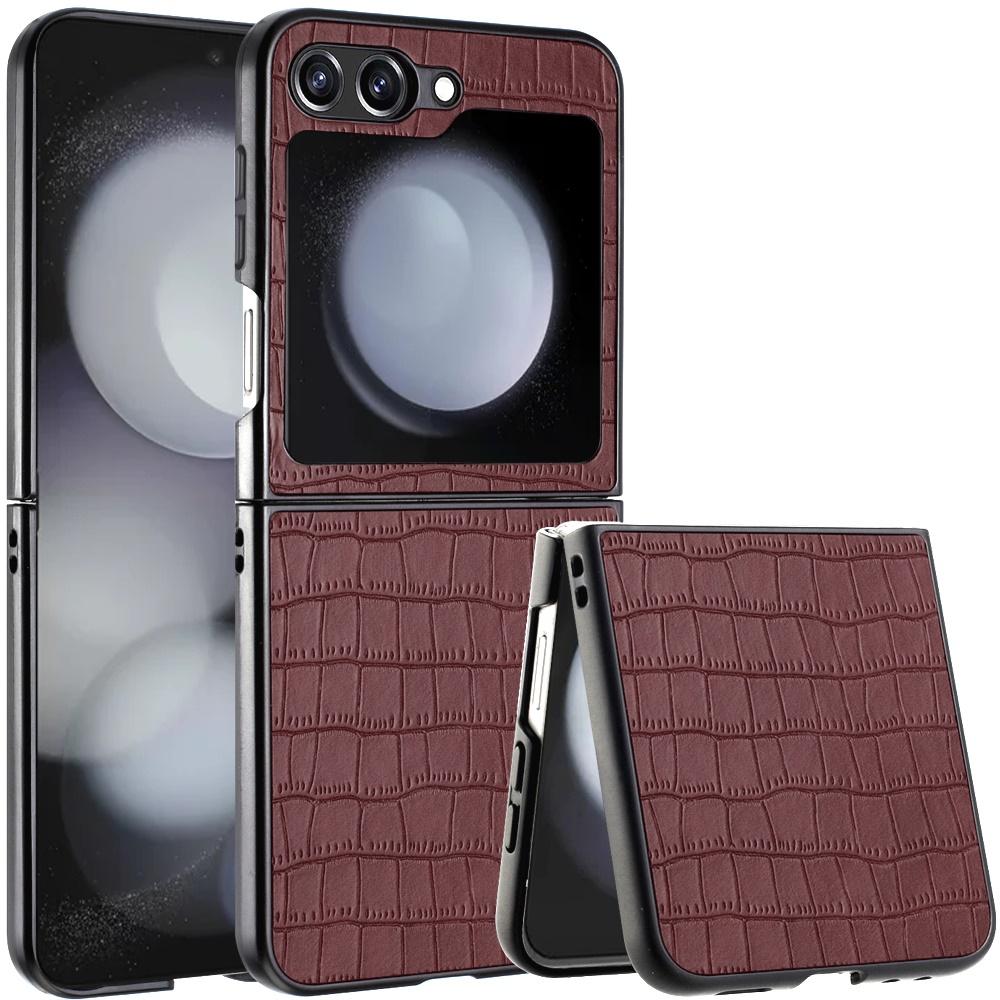 Luxury PU Vegan Leather Hard Case for Samsung Z Flip 6 – Premium Protection & Style, photo 3 of 6