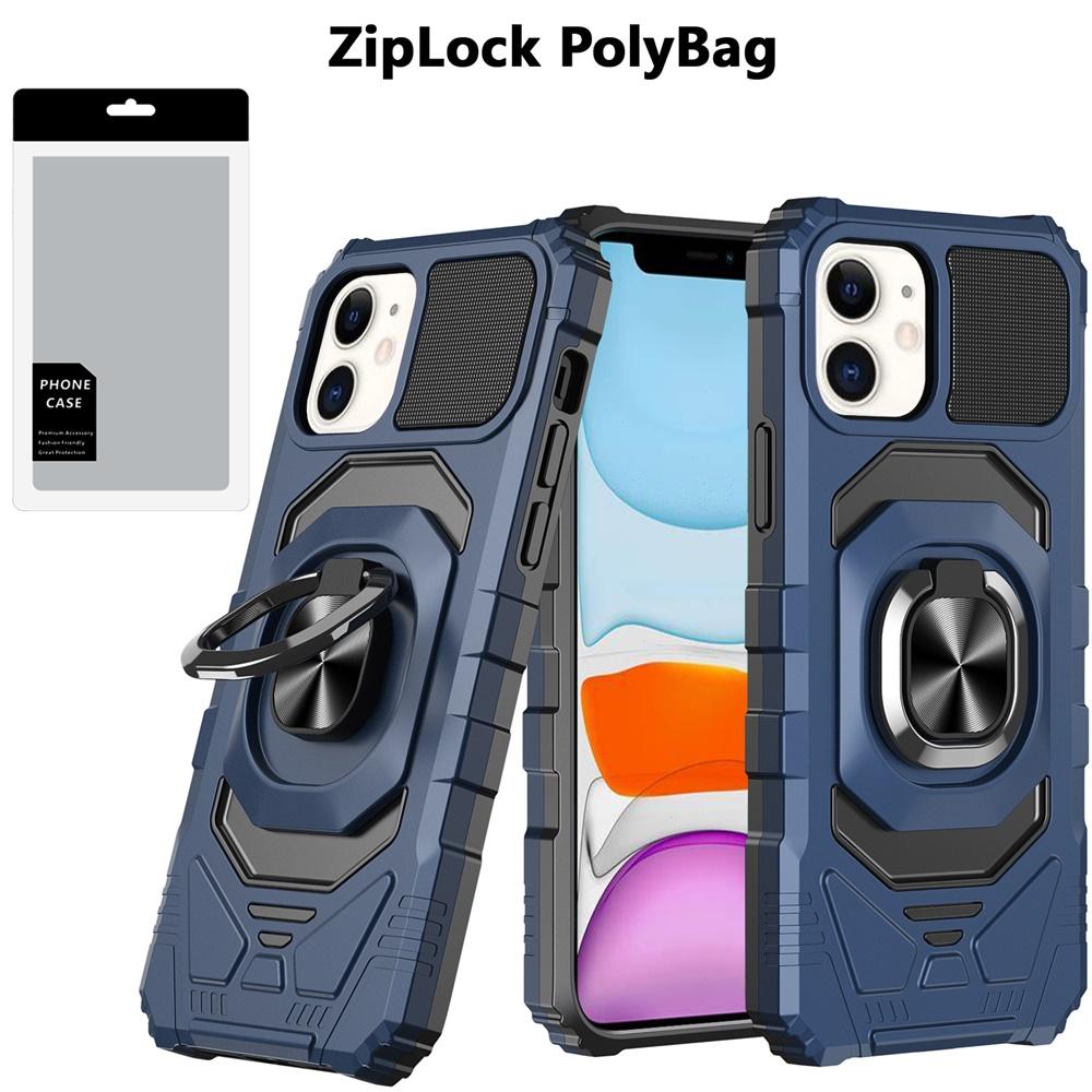 iPhone 12 & iPhone 12 Pro Robotic Armor Hybrid Case with Magnetic Ring Kickstand
