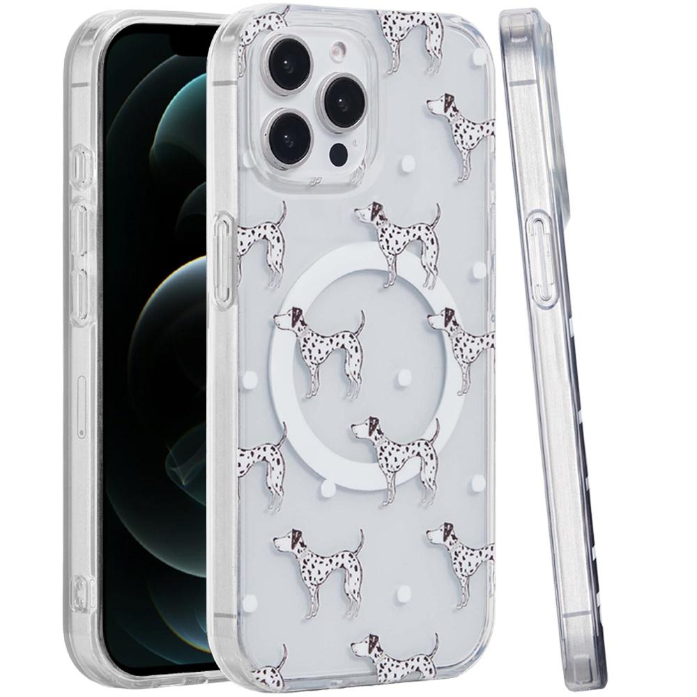iPhone 12 Pro Max 6.7" [Magnetic Circle] Double Layer IMD TPU Case – Cute Dogs Design, photo 3 of 4
