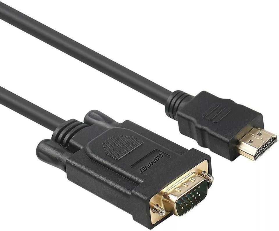 HDMI to VGA Cable HD-15 D-SUB Video Adapter Cord For PC Monitor Game HDTV, photo 2 of 5