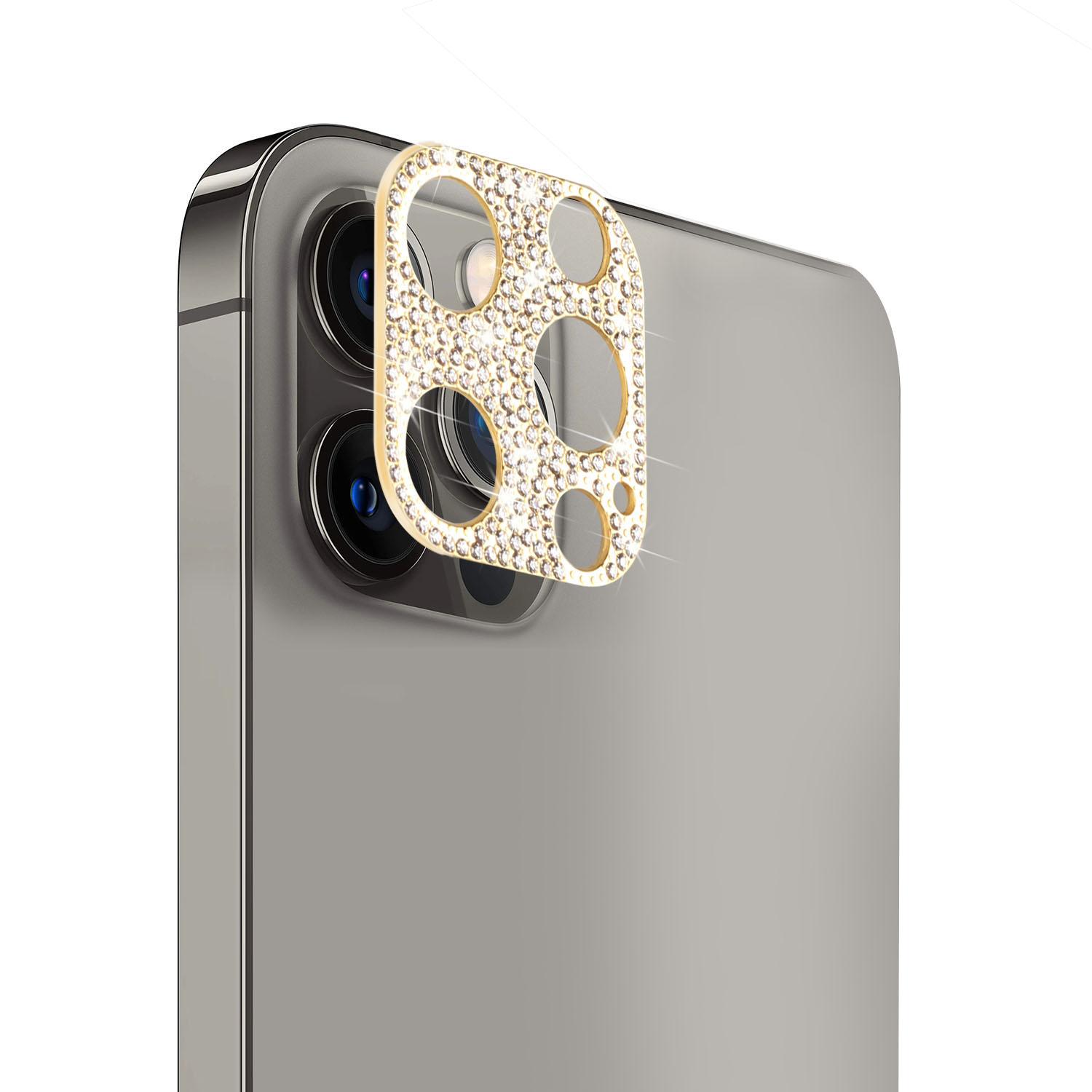 iPhone 13 Mini 5.4 Camera Lens Zinc Alloy With Diamond - Gold