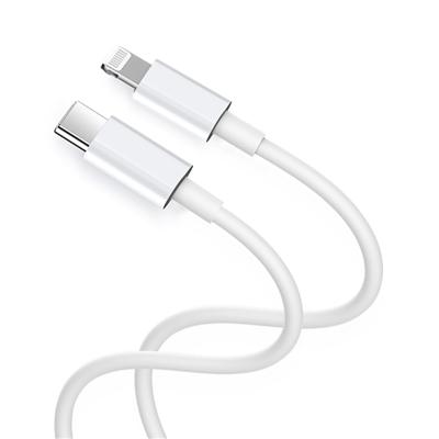 2-IN-1 18W PD Fast Type C&USB Dual Ports Car Charger+Type C to 8 pin Cable in White, photo 4 of 5