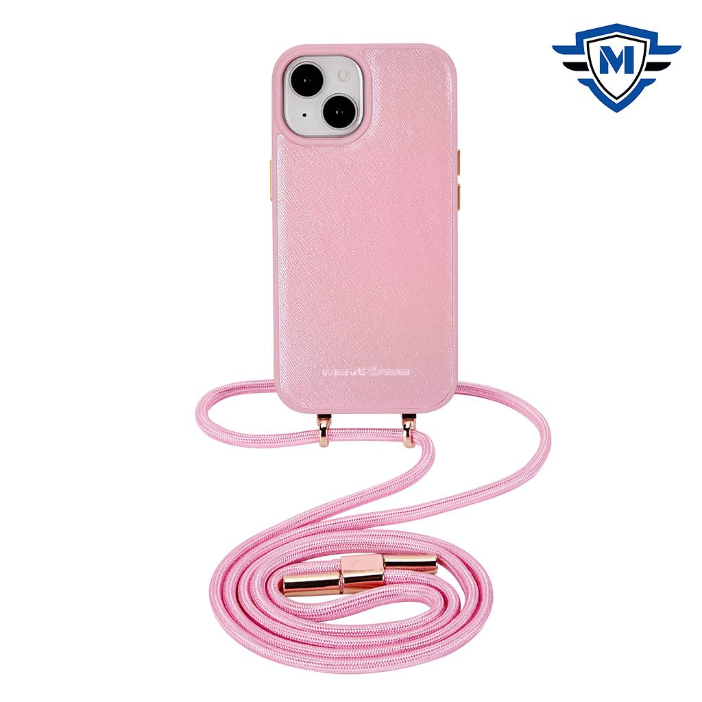 iPhone 15 METKASE (Magnetic) Premium Two-Tone PU Leather Hybrid Case with Lanyard & MagSafe Support, photo 3 of 7