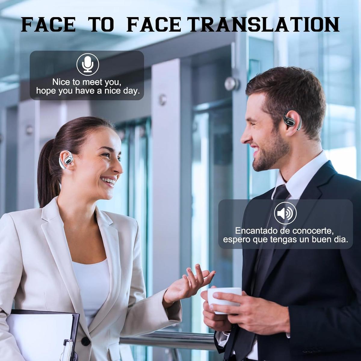 Translation Headphones, Open Air Traductor, Openair 5 Owls Translation Wireless Bluetooth Earphones, Ai Headphones Language Translation, photo 6 of 6