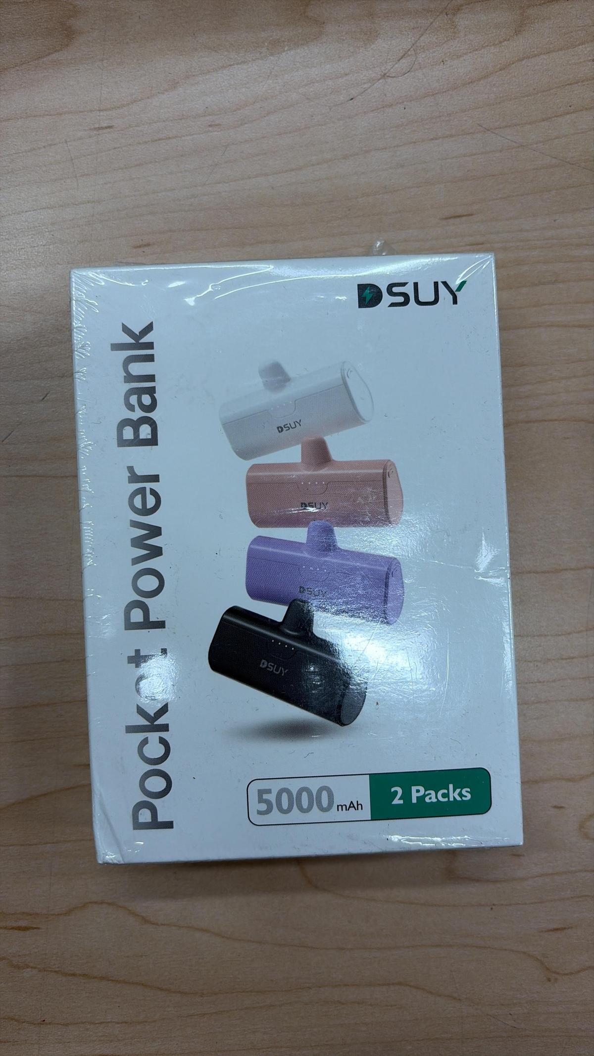 DSUY Pocket Power Bank 5000mAh (2-Pack) Mini Portable Charging Bank for Smartphones & USB Devices, photo 6 of 6