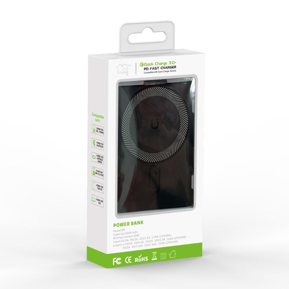 Portable Power Bank with Strong Magnetic Absorption of Wireless Charging with Ring Holder- 15000mAh, photo 2 of 2