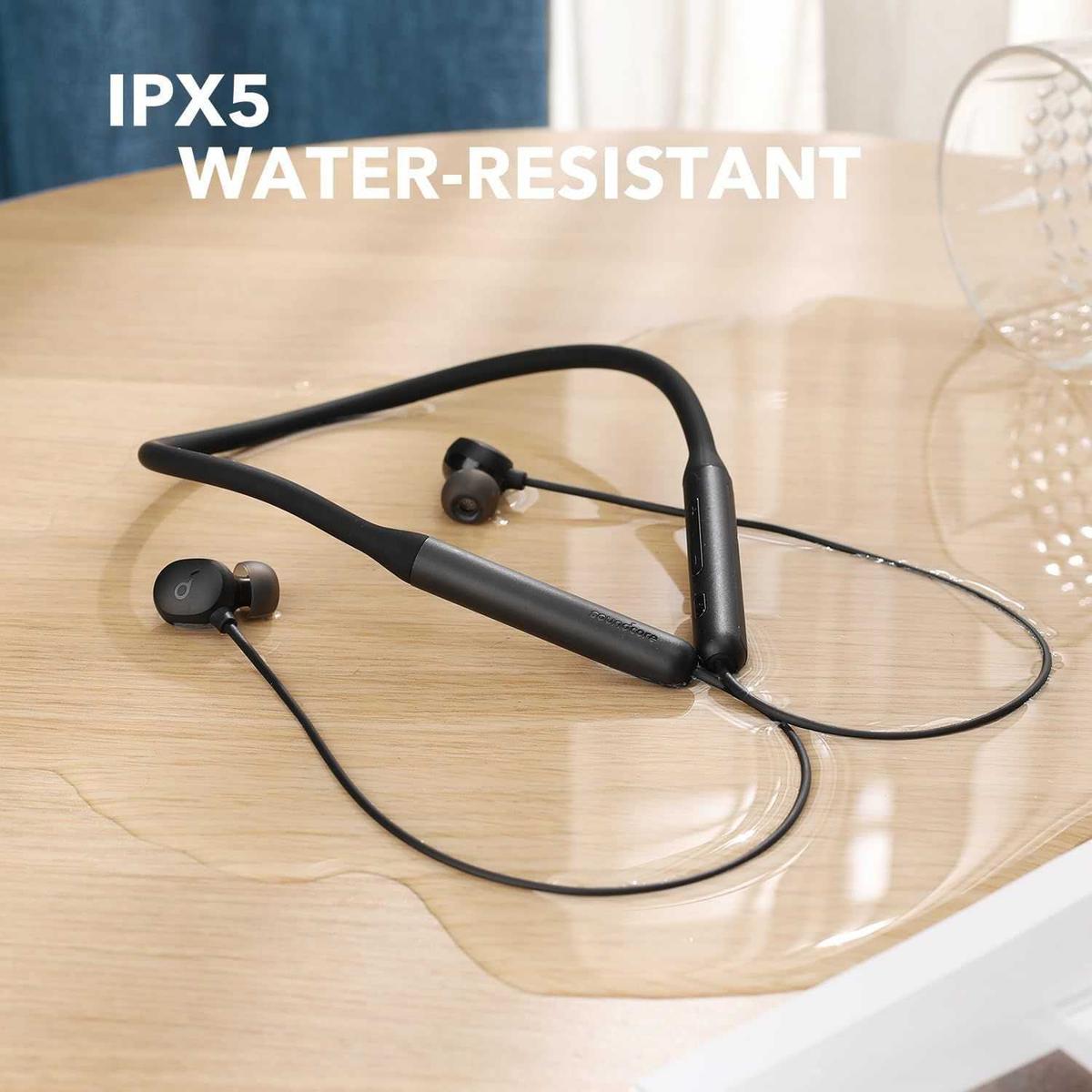 Anker Life U2i Wireless Neckband Headphones, 10mm Drivers with BassUp Technology, 22H Playtime, AI-Enhanced Calls, Foldable and Lightweight, IPX5 Water-Resistant, Secure Fit, Bluetooth 5, photo 2 of 4